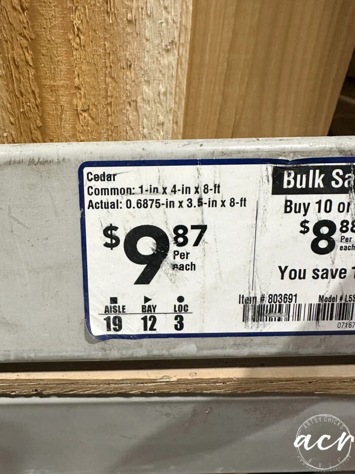 lowe's price tag