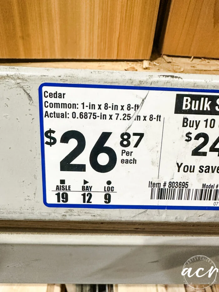 lowe's price tag
