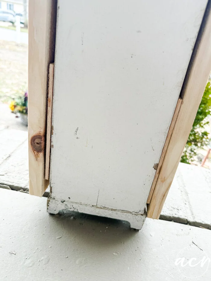 showing spacers to make the boards fit perfectly