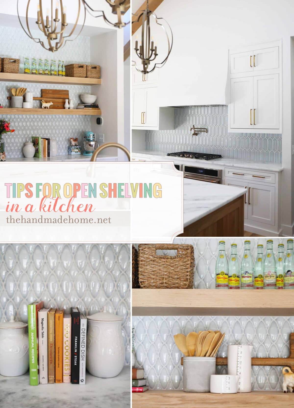 tips for open shelving in a kitchen