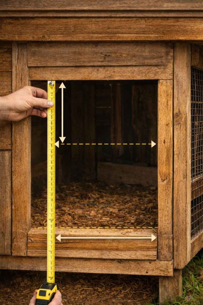 how to build a door for chicken coop? 1 door for chicken