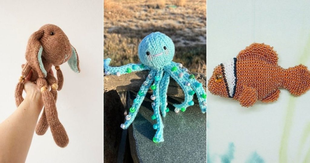 7 Beaded Toy Free Knitting Patterns ⋆ Bright Stuffs