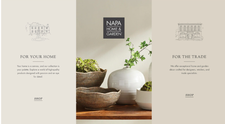Napa Home & Garden revamps trade website, debuts Candle Sand brand