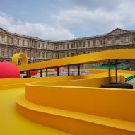 bright yellow covers the runway at louis vuitton's spring summer 2023 show