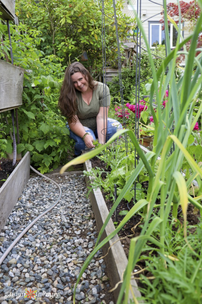 stephanie in garden