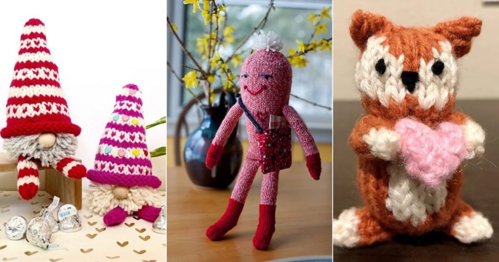 7 Valentine Toy Free Knitting Patterns ⋆ Bright Stuffs