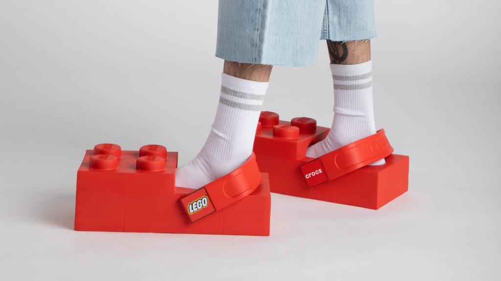 Lego and Crocs launch shoes shaped like giant bricks