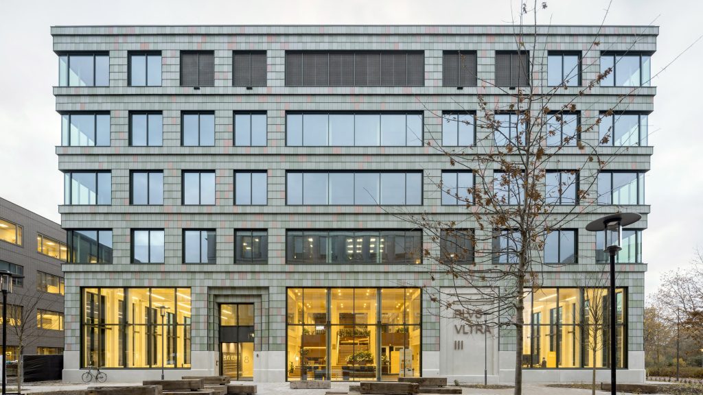 Pretty Plastic clads timber laboratory in upcycled plastic tiles