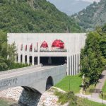 BIG reveals colonnaded entrance to San Pellegrino factory BIG reveals colonnaded entrance to San Pellegrino factory