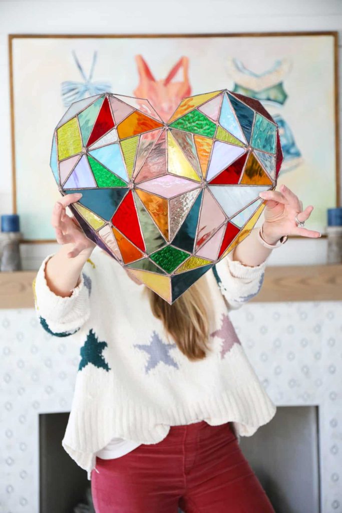 stained glass heart pattern {free}