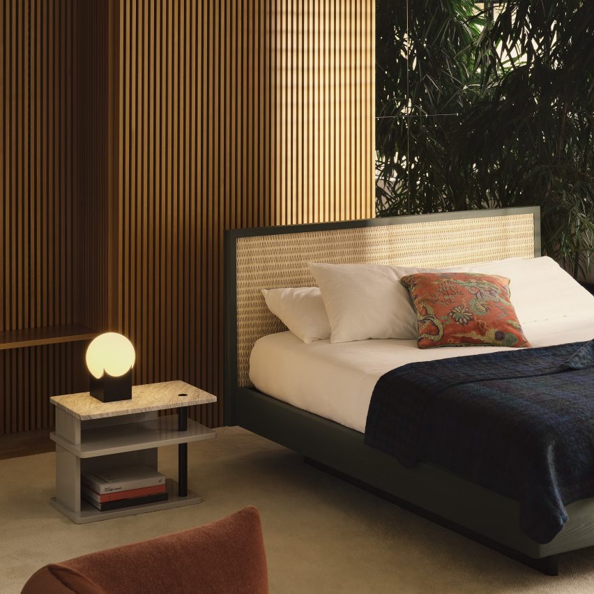 jonas sauna by celsium wellness among new products on dezeen showroom 5 awase bed by omi tahara studio for bolzan