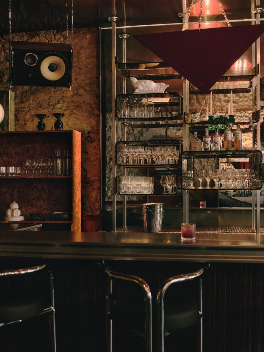 smoked glass shelving