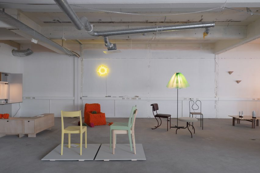 chairs inside stockholm creative edition exhibition at industricentralen 2026