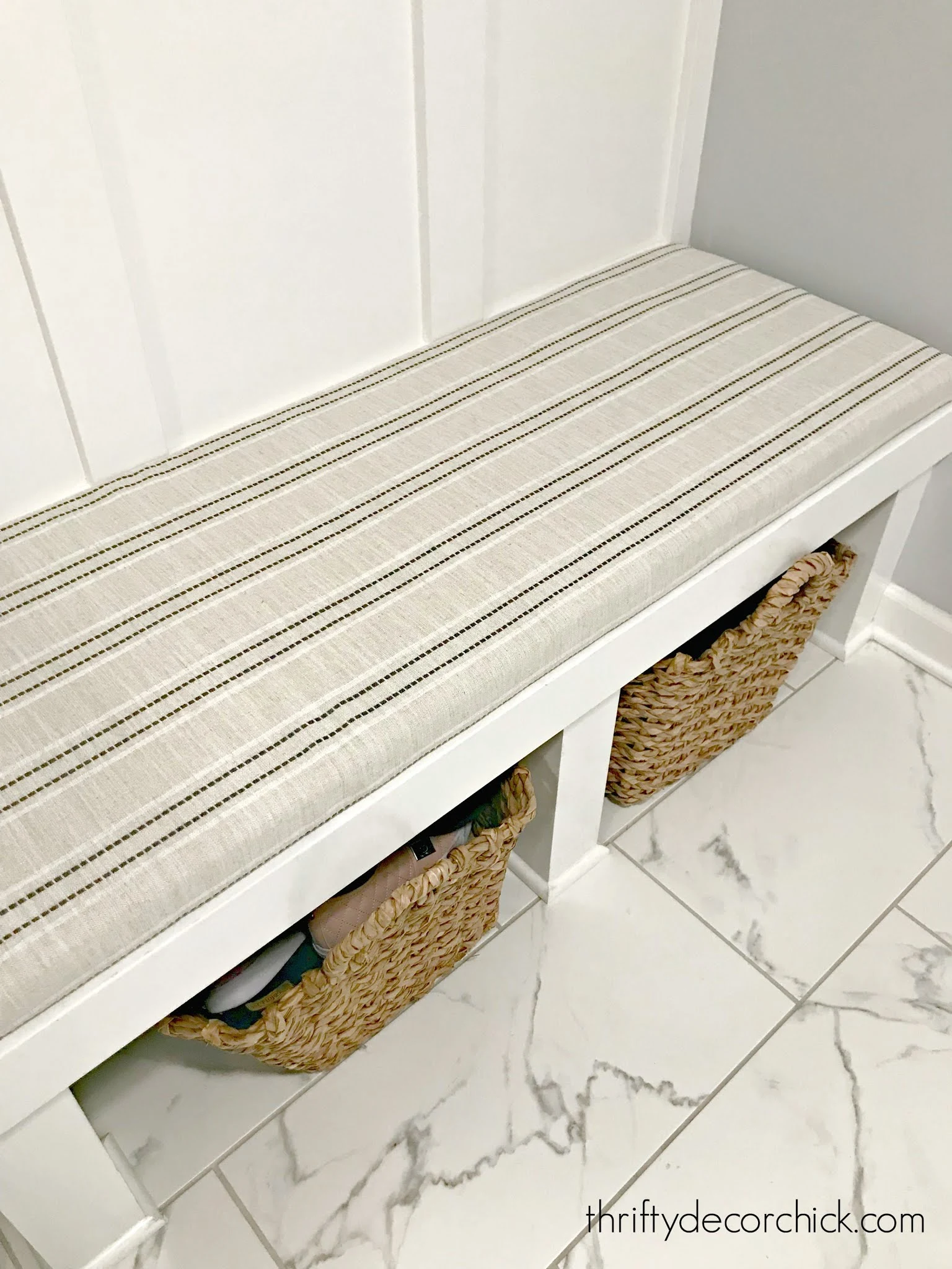 how to make a bench cushion cover