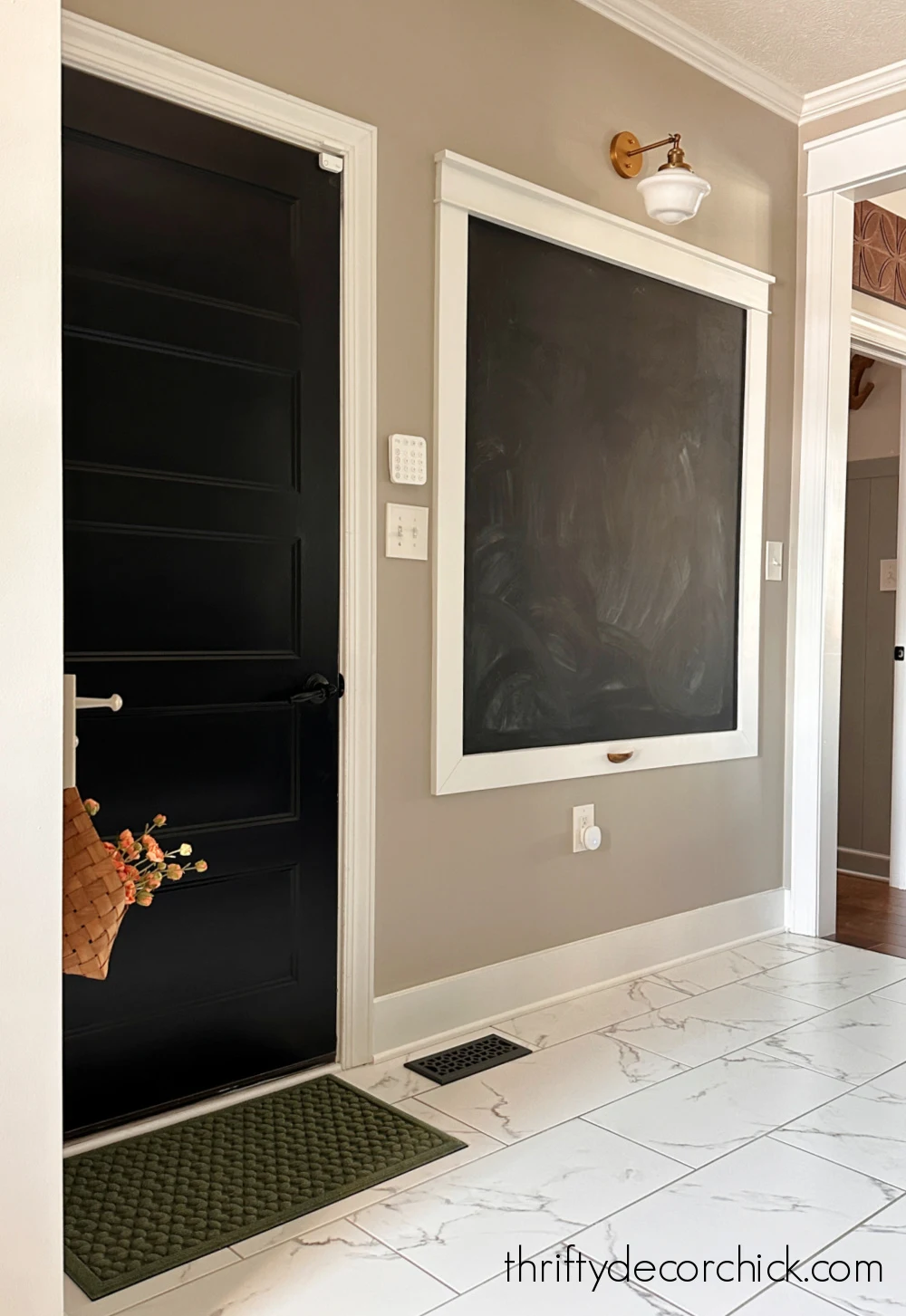 DIY chalkboard on drywall