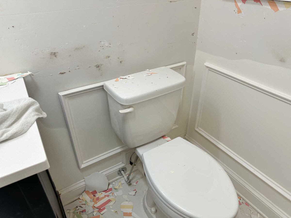 studio bathroom progress (it's not much, but it's progress!)