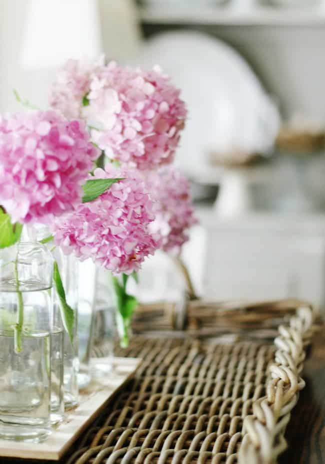 decorate with hydrangeas