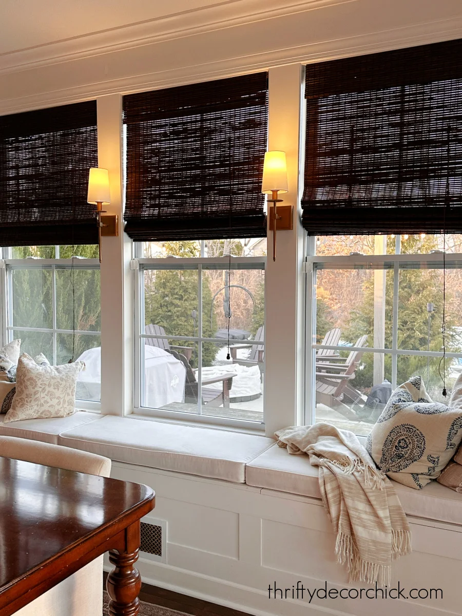 easy home decor and diy tweaks for a fresh new look | thrifty decor chick 4 windows with seat and lights