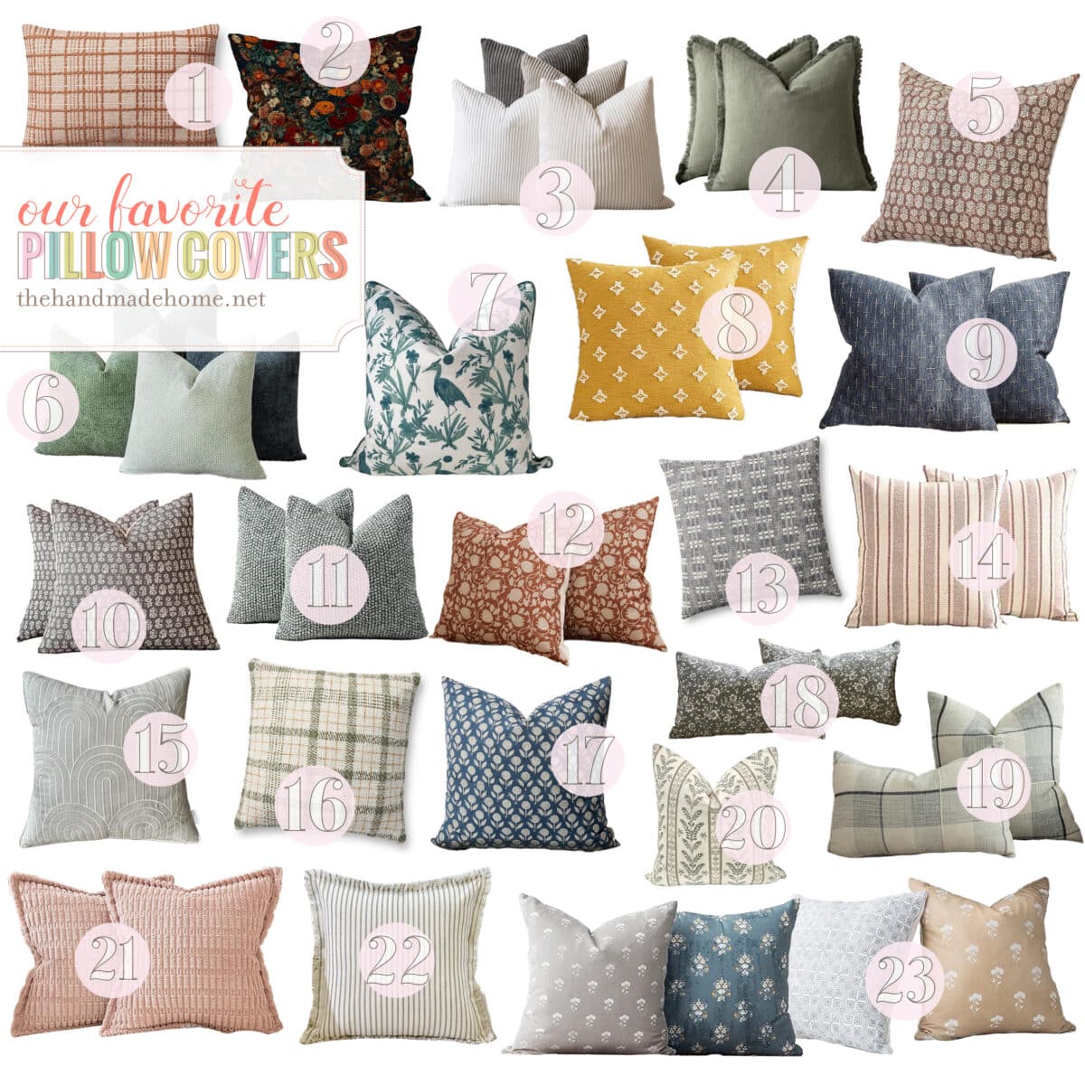 our favorite pillow covers - the handmade home