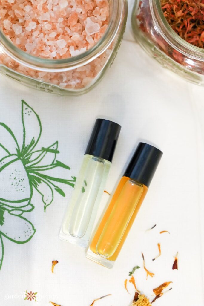 make your own natural perfume blend—romantic and fresh recipes! 19 non-toxic perfume in roller bottles