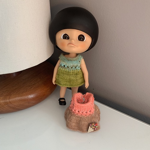 knitted miniature toy dress free patterns ⋆ bright stuffs