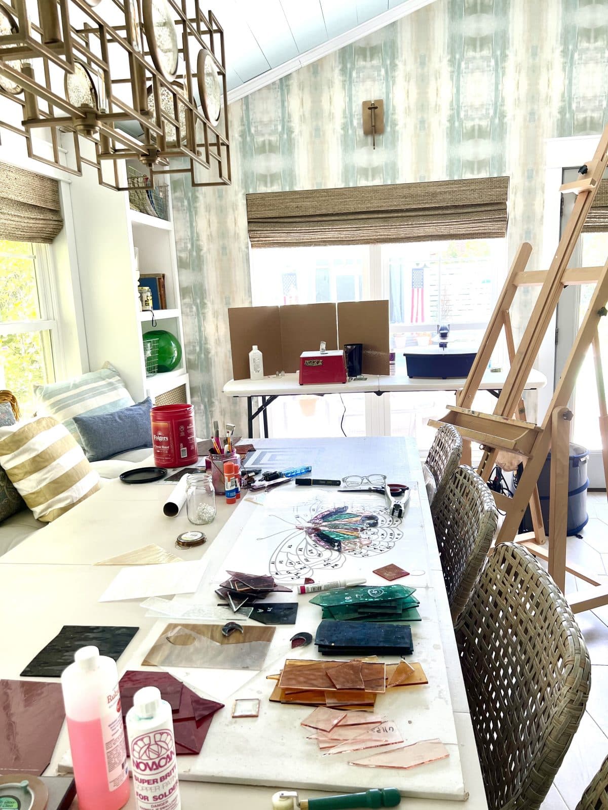 free stained glass butterfly pattern