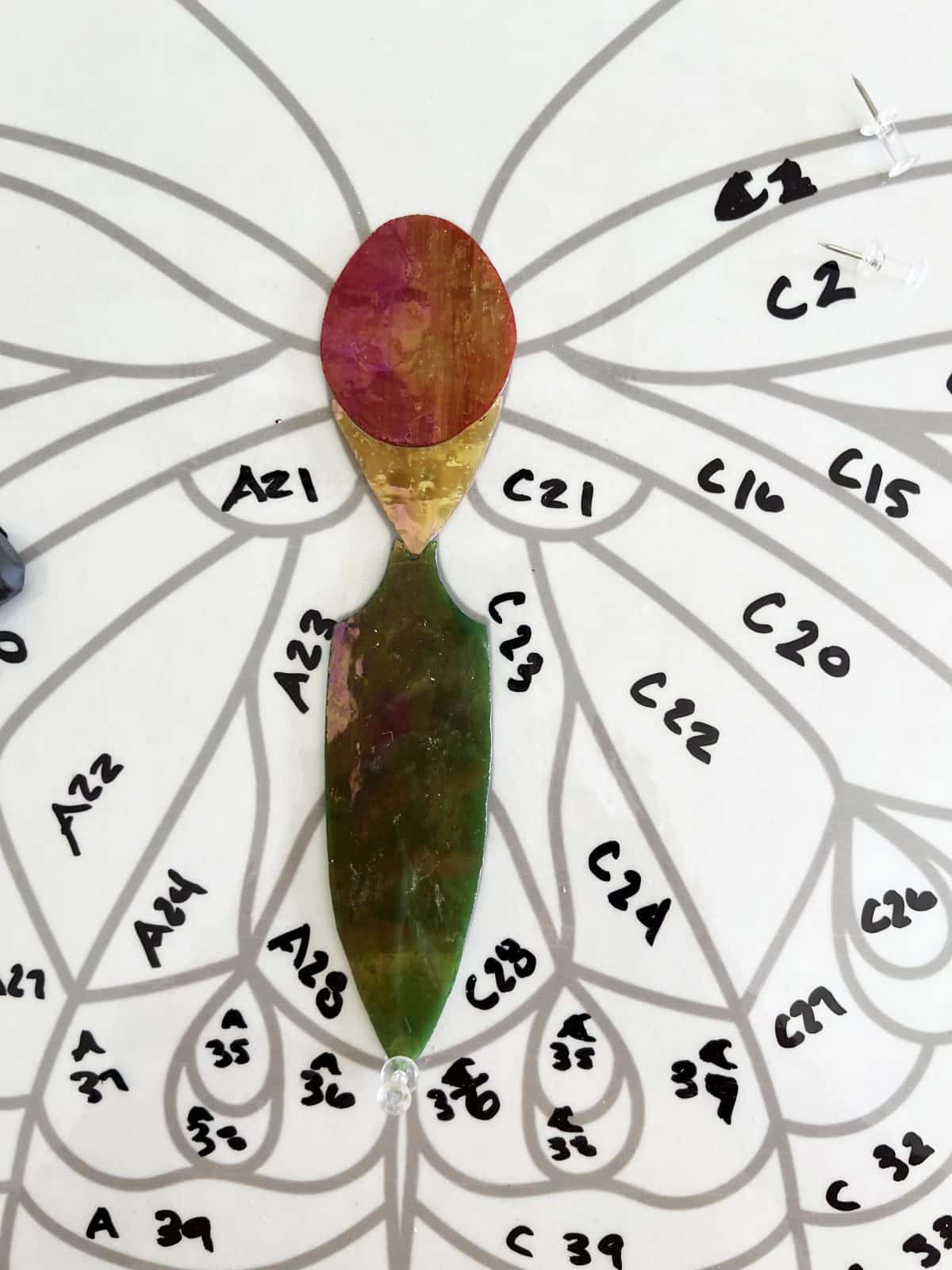 free stained glass butterfly pattern