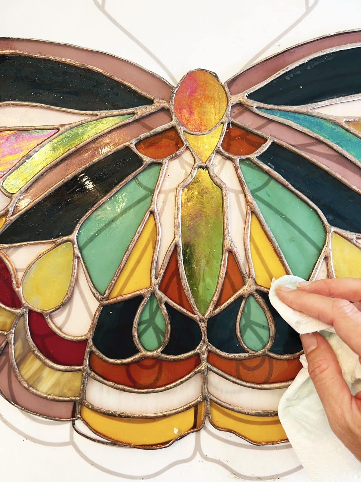 free stained glass butterfly pattern