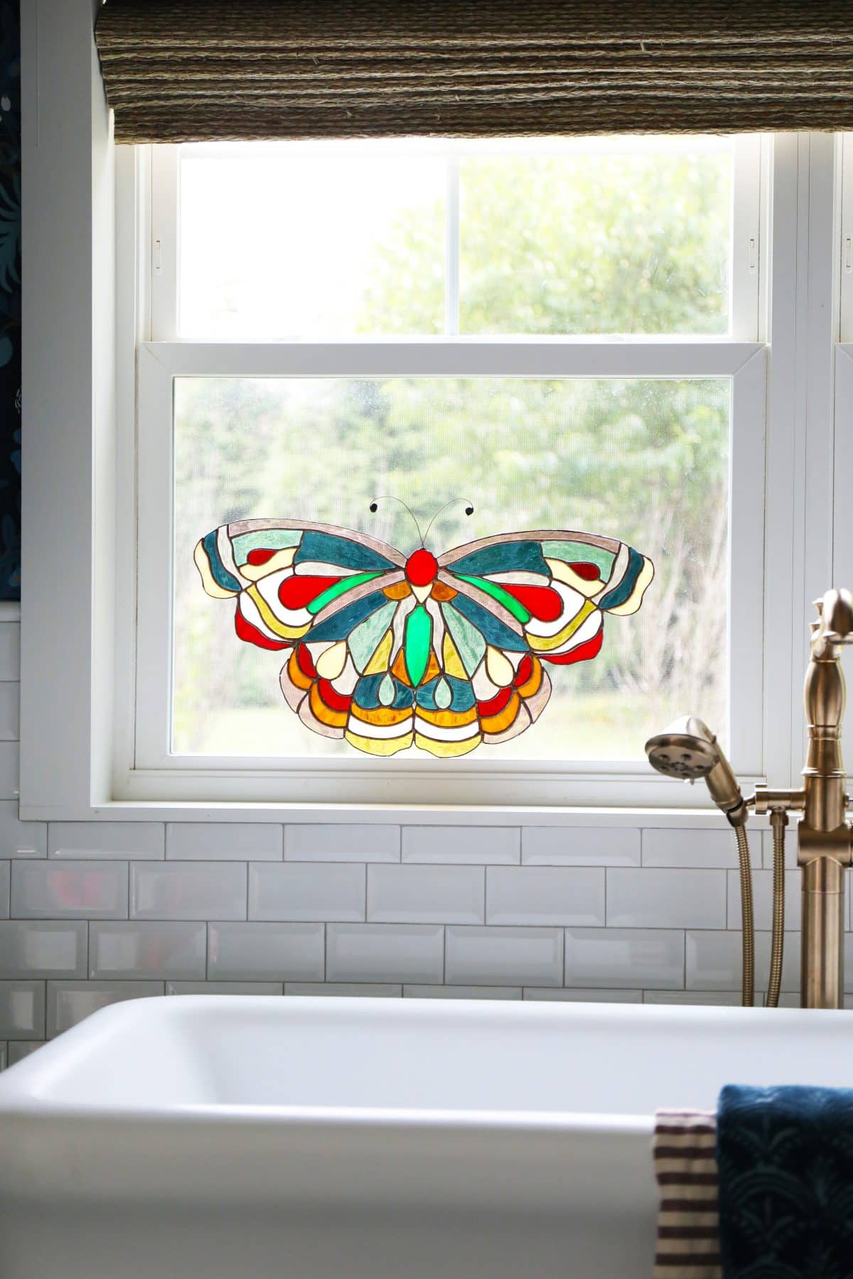 free stained glass butterfly pattern