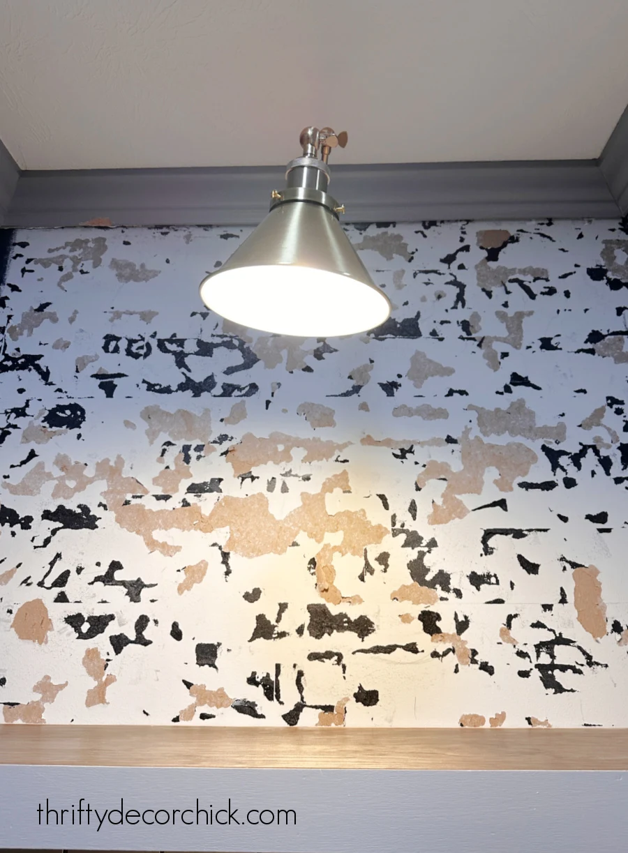 how to remove sticky peel & stick tile {& my replacement!} | thrifty decor chick 29 damaged drywall peel and stick tile