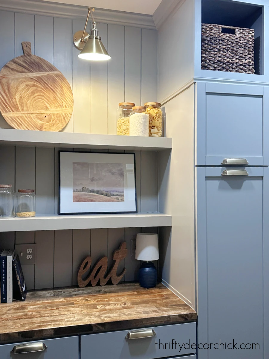 pantry with tall cabinets