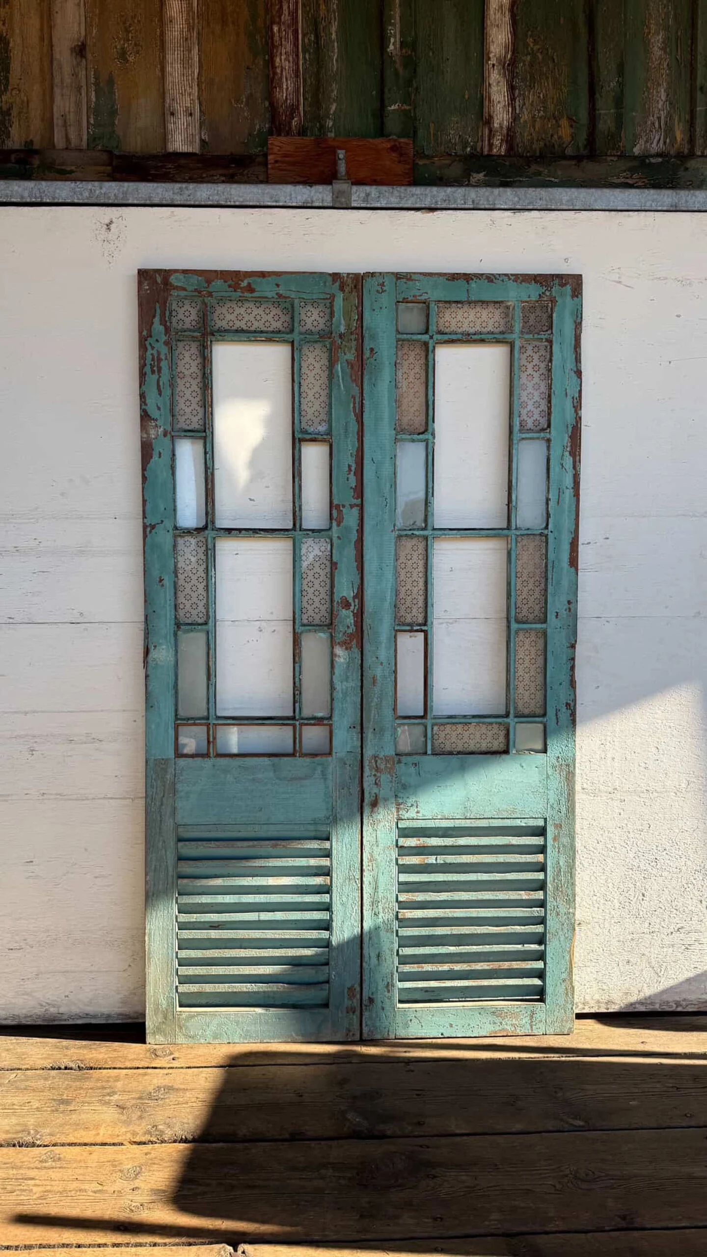 guest cottage bathroom update: building our stained glass doors
