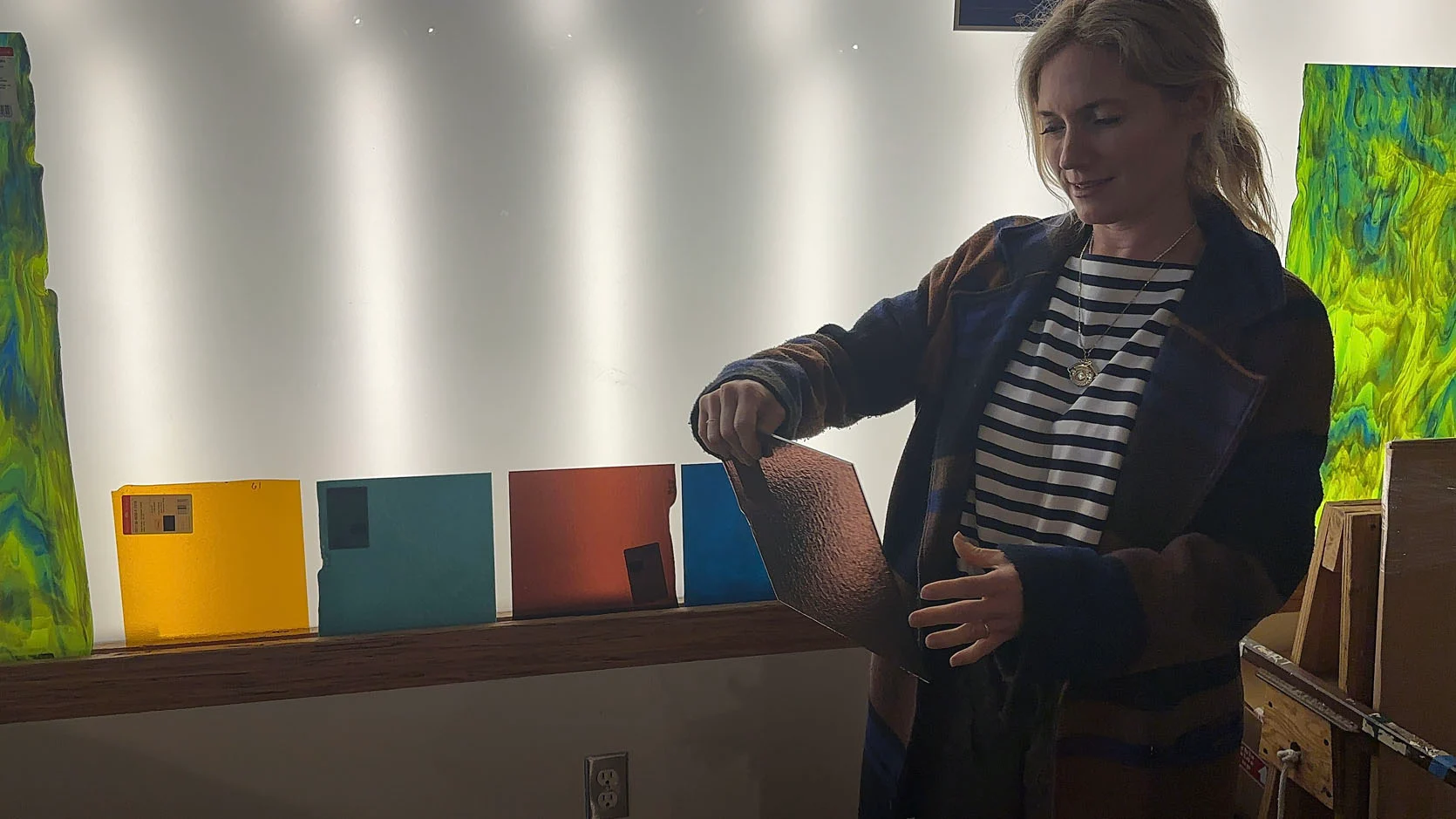 guest cottage bathroom update: building our stained glass doors