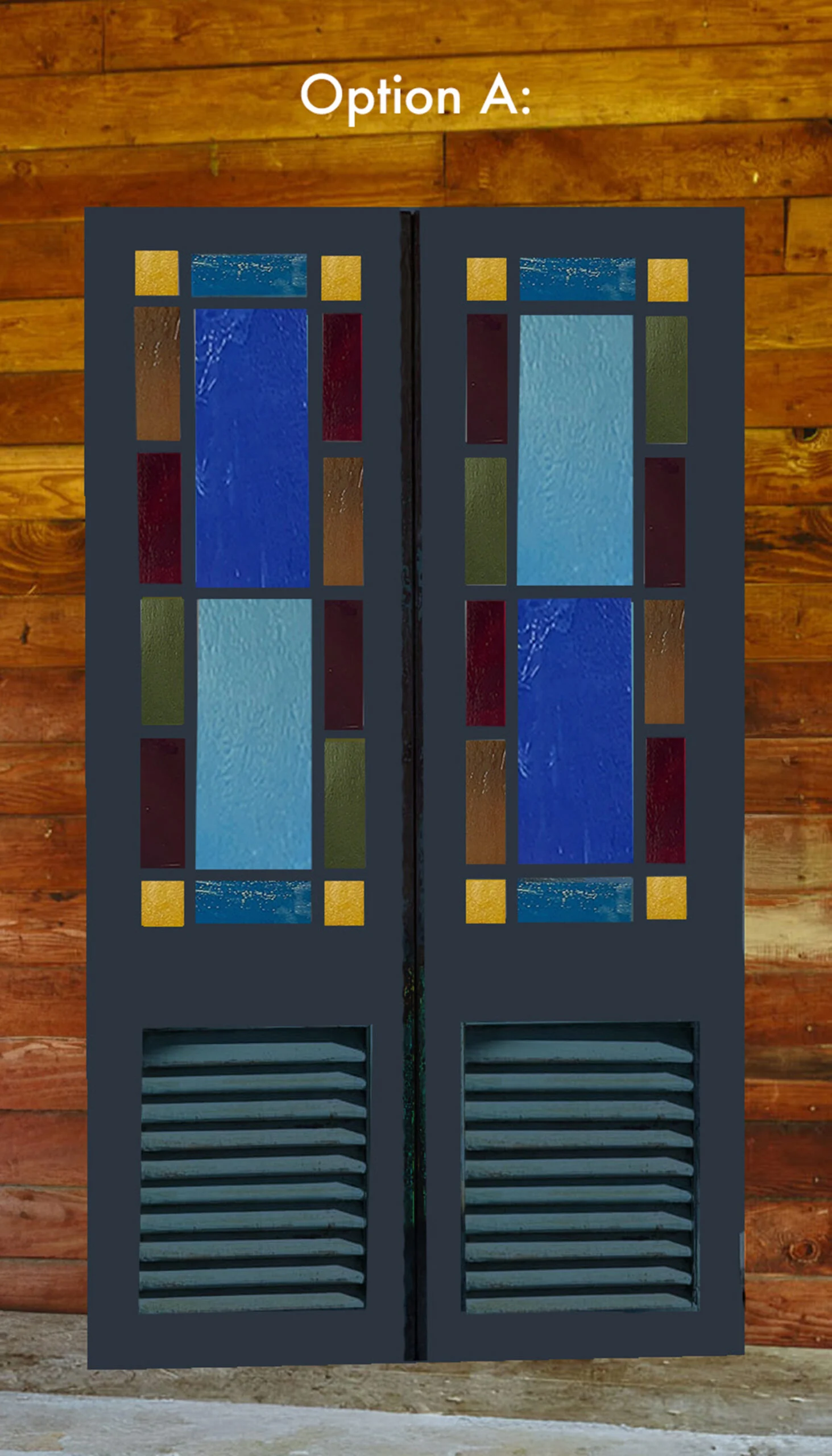 guest cottage bathroom update: building our stained glass doors