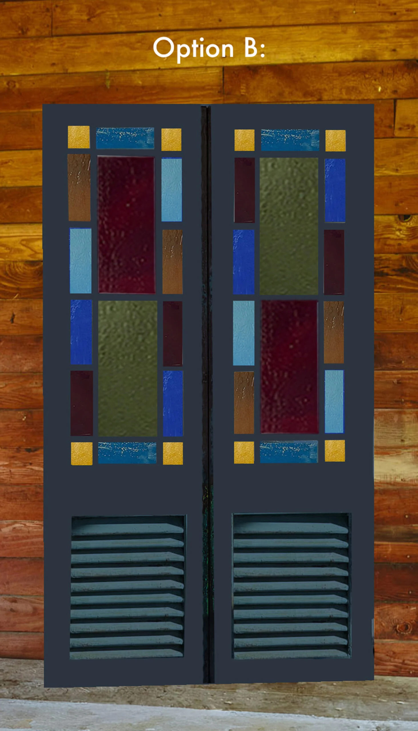 guest cottage bathroom update: building our stained glass doors