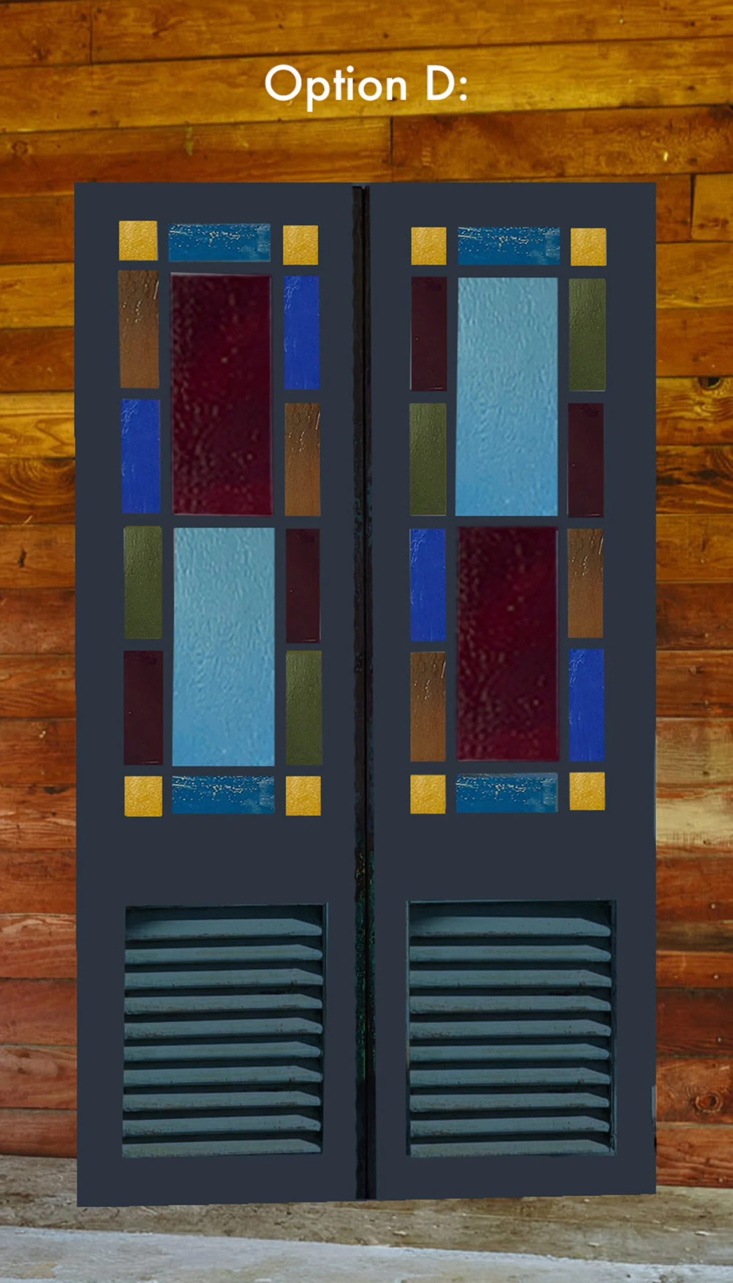 guest cottage bathroom update: building our stained glass doors