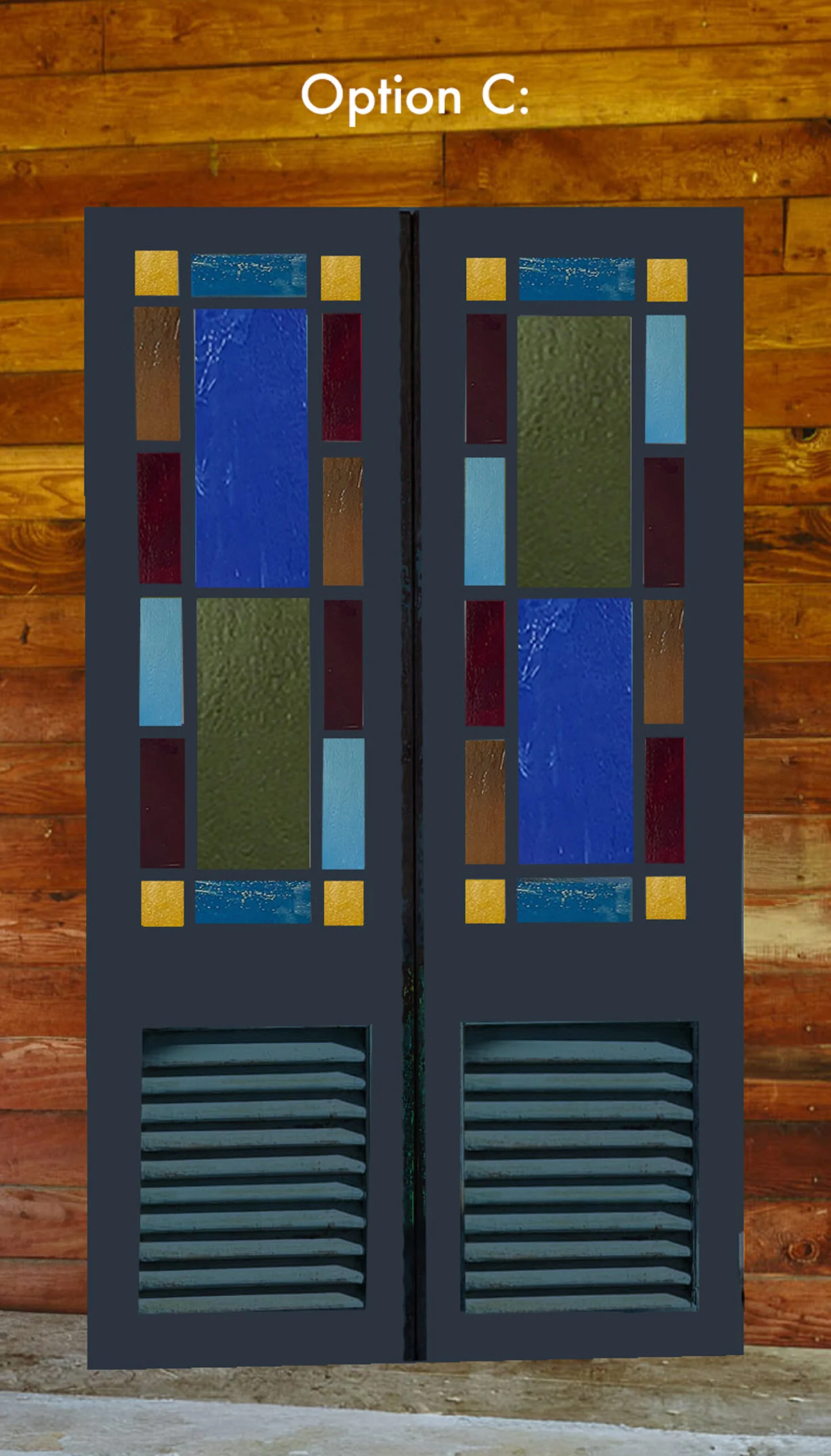 guest cottage bathroom update: building our stained glass doors