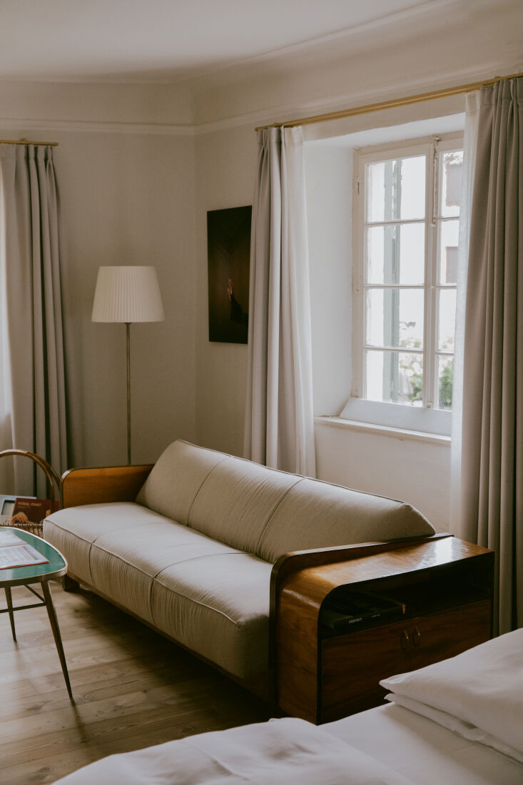 an example of vintage pieces incorporated into each room, then updated with uph 20