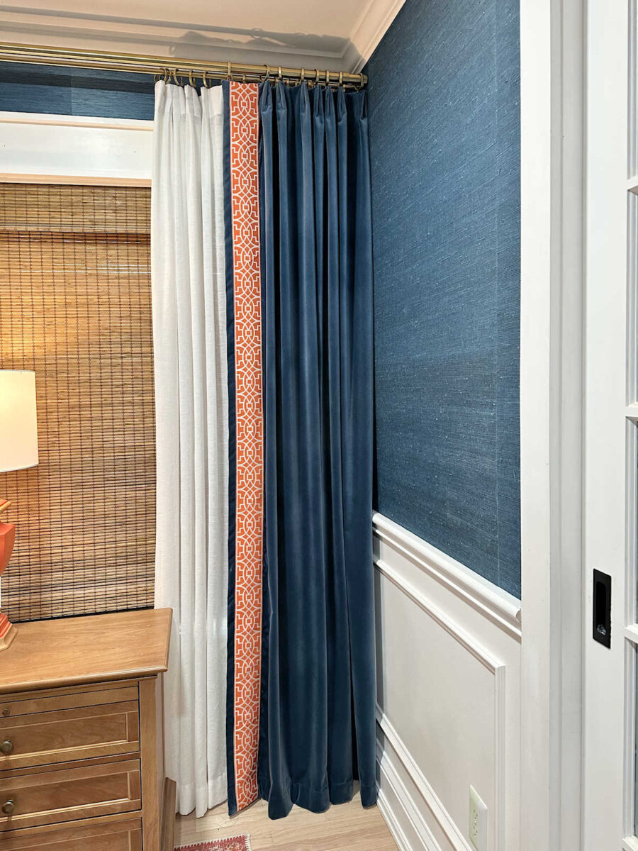 bedroom draperies progress (plus, i found something for the wall above the headboard)