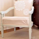 Embellishing an Upholstered Chair with Doilies