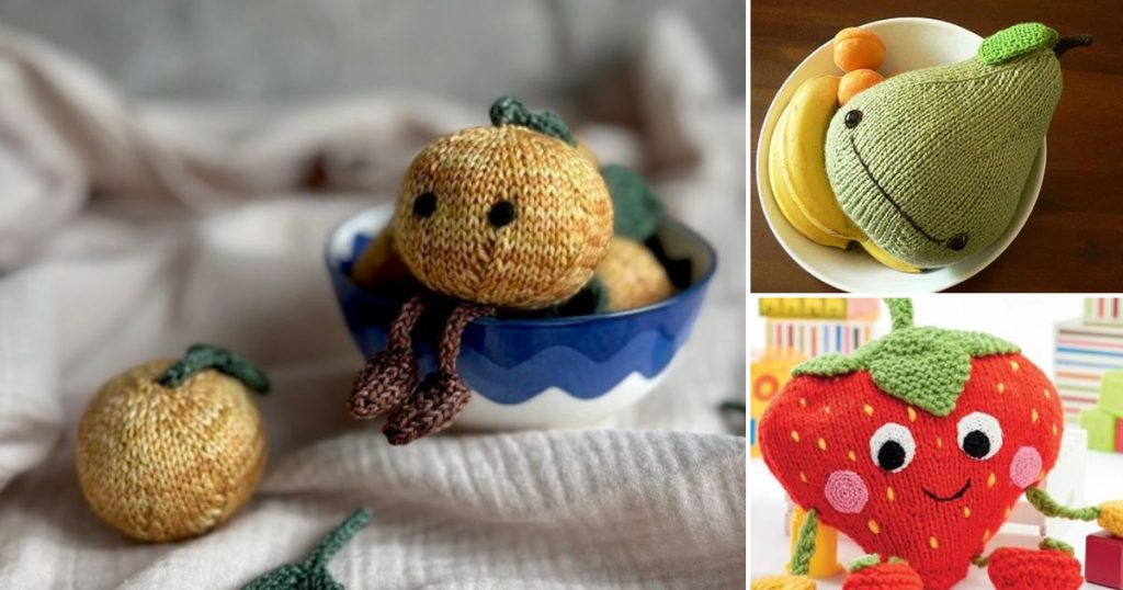 9 Unique Fruit Toy Free Knitting Patterns ⋆ Bright Stuffs