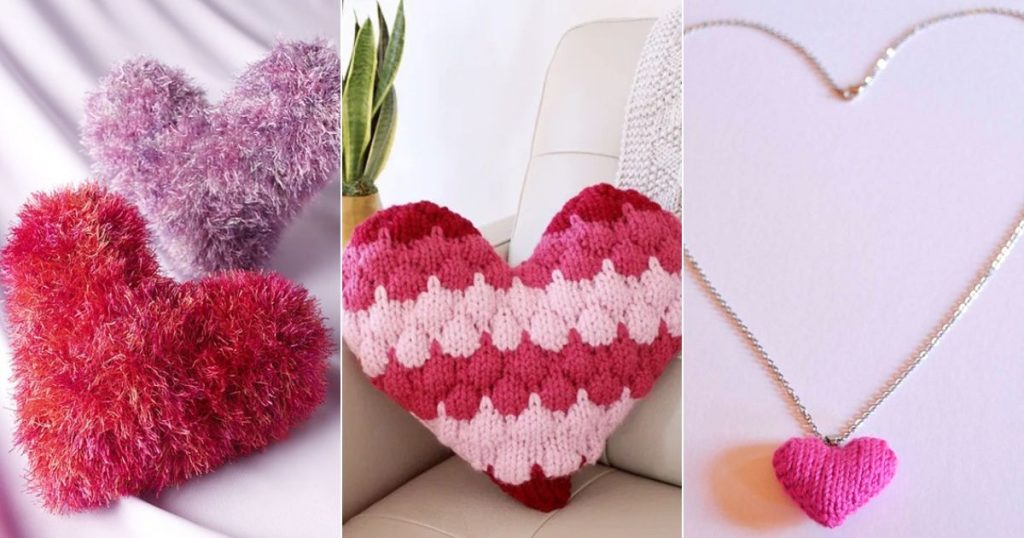 9 Unique Heart Free Knitting Patterns ⋆ Bright Stuffs