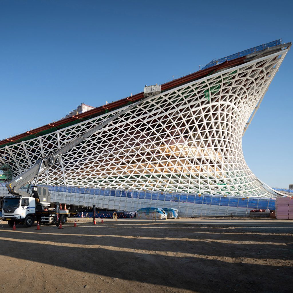 Images reveal Snøhetta’s Busan Opera House under construction