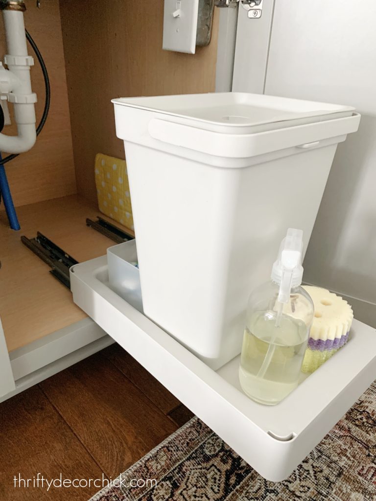 Making the Most of Storage Space Under the Sink | Thrifty Decor Chick