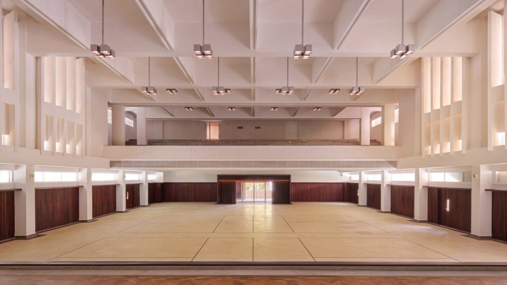 Open Studio transforms Singapore school hall into pickleball court