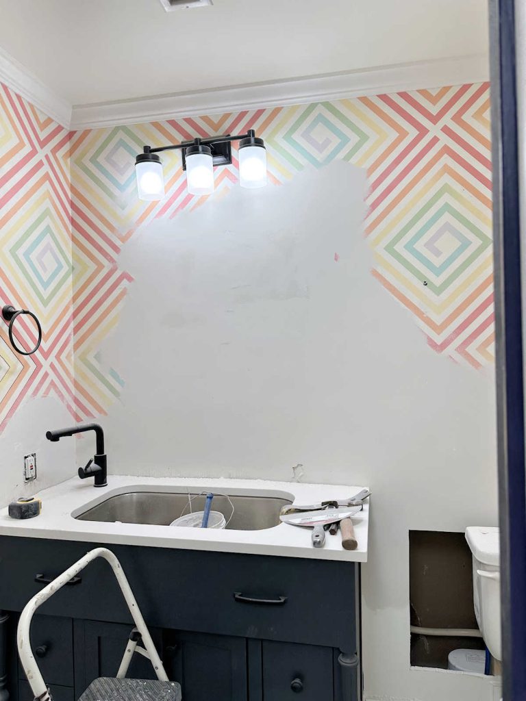 Studio Bathroom – Mirror Removal and Wall Prep