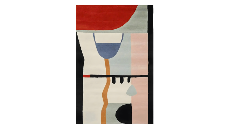 still life split hand tufted rug 1