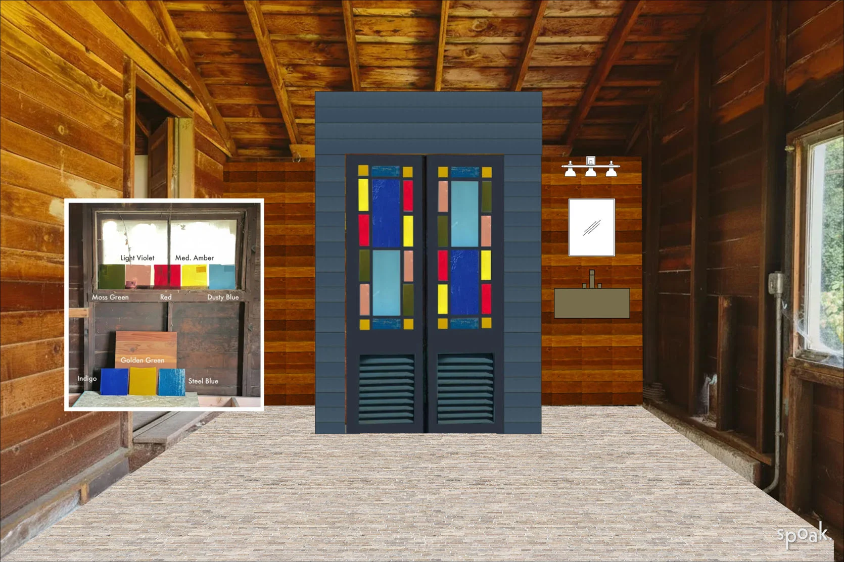 finalizing the guest cottage bathroom layout + vote for your favorite!!