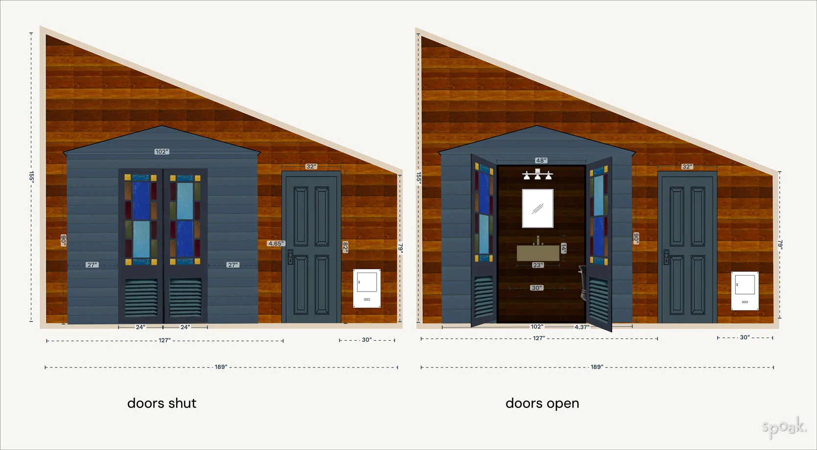 finalizing the guest cottage bathroom layout + vote for your favorite!!