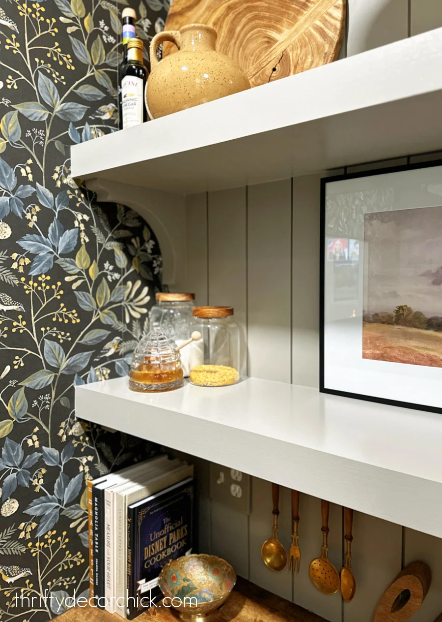 ten inch wood corbels under shelves